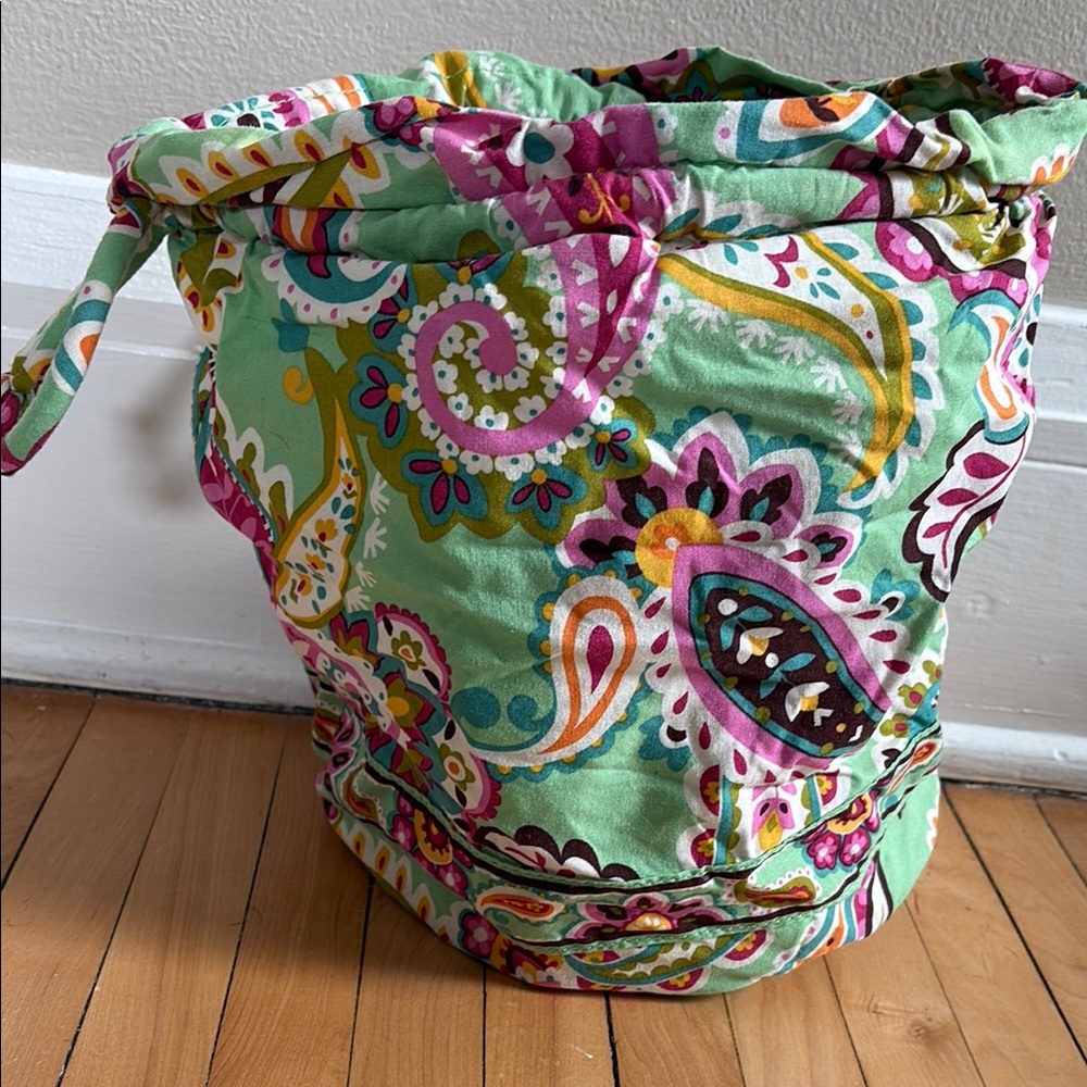 Floral Green and Pink Women's Bag